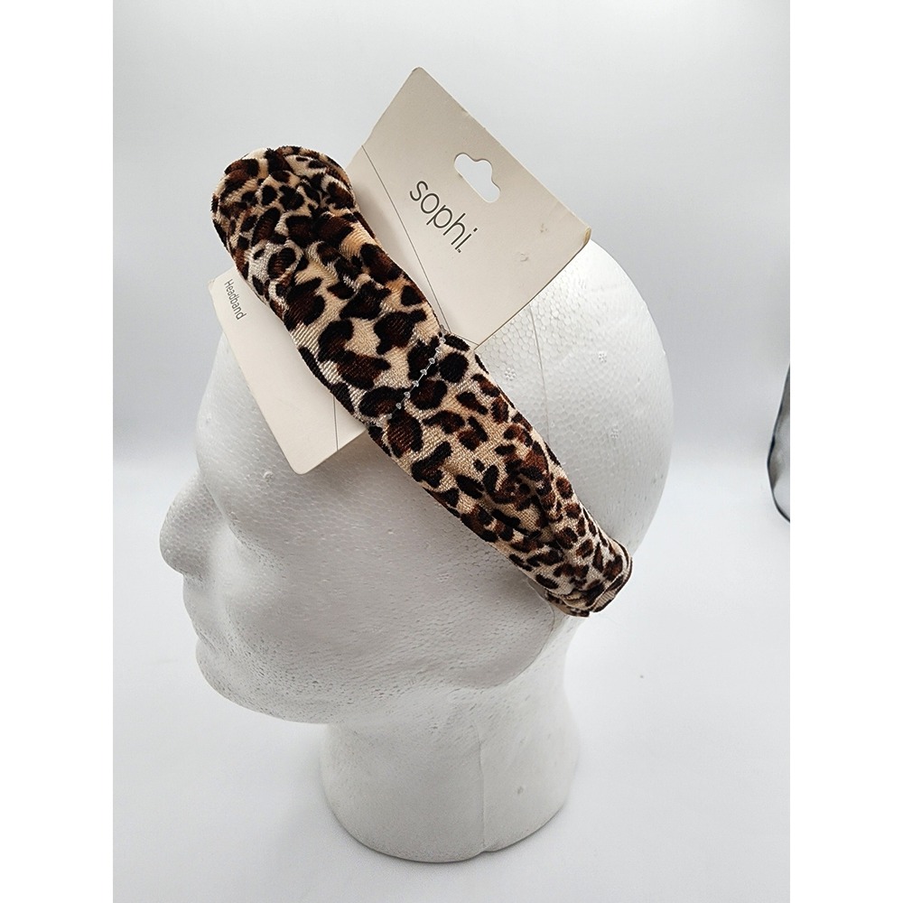 Sophi Leopard Print Knot Headband One Size - Picture 2 of 4
